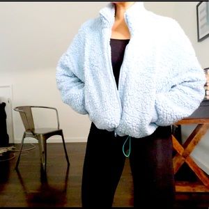 Urban Outfitters Fuzzy drawstring Teddy Jacket